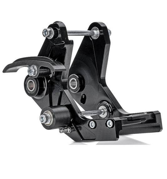 PZ CNC Motorhalter mit Teilegutachten u. Kettenführung Simson S51 Schwarz Eloxiert Neu und Originalverpackt