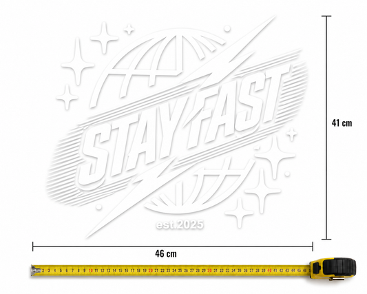 XXL STAYFAST Sticker Weiß 46cmx41cm